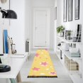 thumbnail image 4 of Yayeee Runner Rug for Bedroom 2'x6' Machine Washable Hallway Non Slip Mat, Yellow Stars, 4 of 8