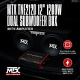 thumbnail image 4 of Crunch 2 Channel Car Audio Amplifier & MTX 12 In Dual Loaded Subwoofer Box, 4 of 11