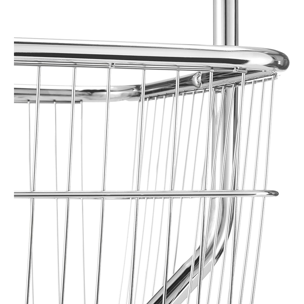 Whitmor Adult Commercial Rolling Laundry Butler with Wire Storage Rack Chrome-20.75x25.5x70.3-Adult