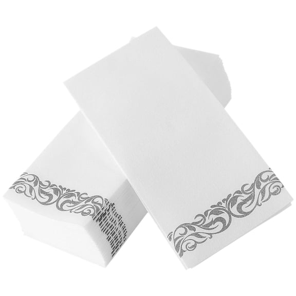 HAMPPLIES Safe Skin Friendly Plated Silver Napkins for Weddings and Receptions