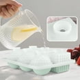 thumbnail image 4 of Molde de cubitos de hielo de silicona con tapa, forma 3D irregular, 6 cavidades grandes para bar en casa, café, bebidas frías, material de grado alimenticio, multicolor., 4 of 6
