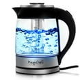 thumbnail image 1 of MegaChef MGKTL-1777 Bouilloire Électrique Sans Fil en Verre et Acier Inoxydable 1,8 Litre avec Infuseur à Thé, 1 of 1