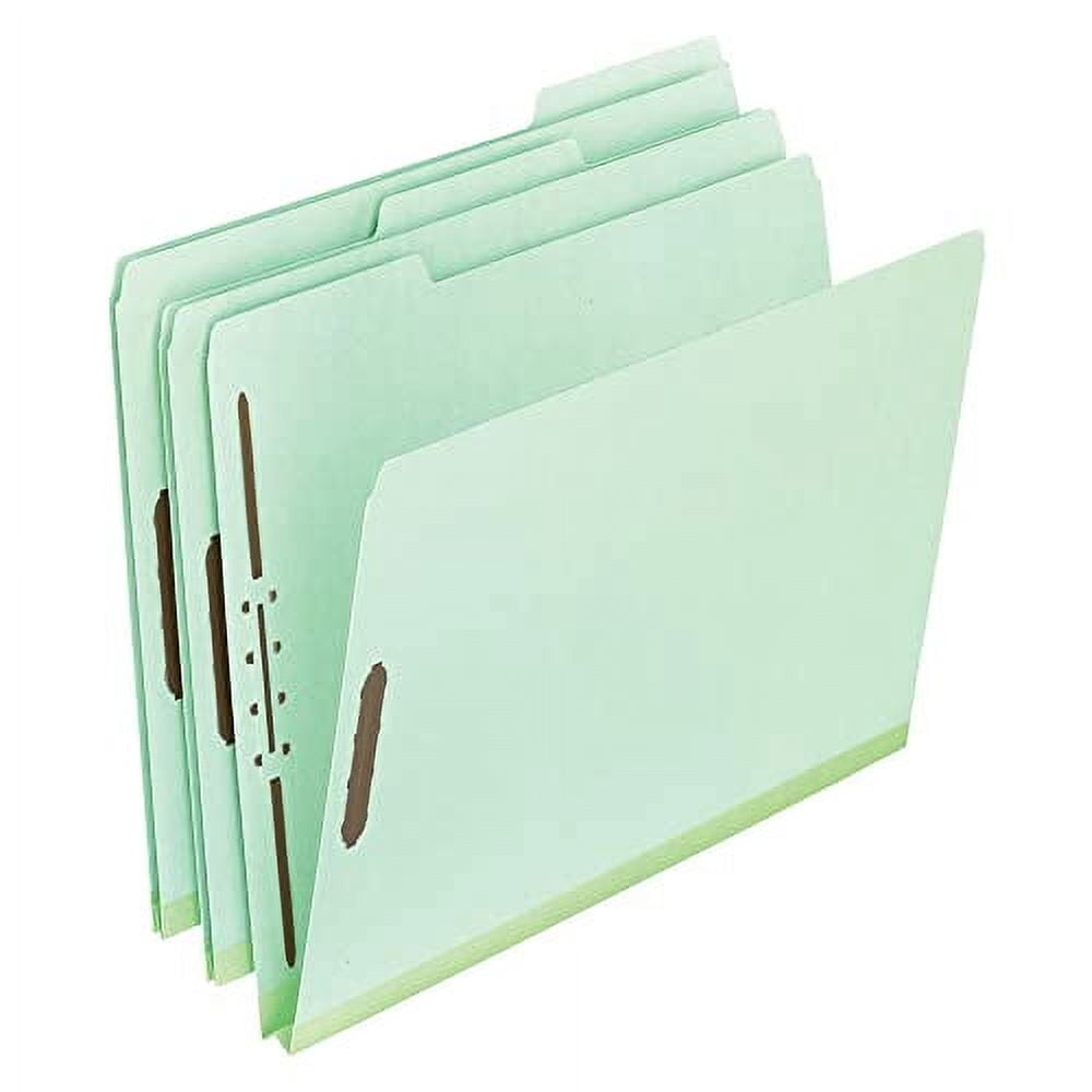 Pendaflex® Pressboard File Folders, 2" Expansion, Legal Size, 65% Recycled, Green, Box Of 25