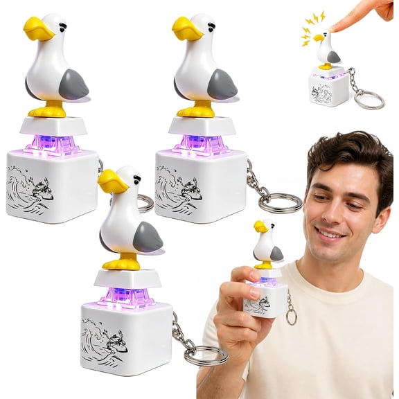 Seagull Mine - Seagull Mine Sound Button Keychain, Funny Interactive Desk Stress Relief Gifts