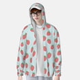 thumbnail image 4 of Kdxio Hand Drawn Strawberry Print Women Men Sun Protection UPF 50+ Jackets Zip Up Long Sleeve Hoodie Hiking Lightweight with Pockets, 4 of 8