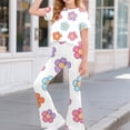 thumbnail image 2 of vigerkar Pyjama pour Filles Ensemble Pantalon Long Ensembles de Vêtements de Nuit Doux et Confortables Tenue de Nuit Col Rond Tenue de Détente Mignon Vêtement d'Intérieur (Blanc, 7-8 Ans), 2 of 8