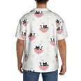 thumbnail image 5 of Fotbe Umbrella Cat print Short Sleeve Button Down Shirts for Men Casual Summer Beach Wrinkle Free Shirt-X-Large, 5 of 7