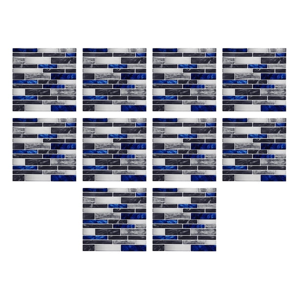 Juego de 10 piezas de decoración para el hogar, juego de azulejos para sala de estar, pegatina fuerte, pegatina de pared para cocina Wmkox8yii fhajkh459