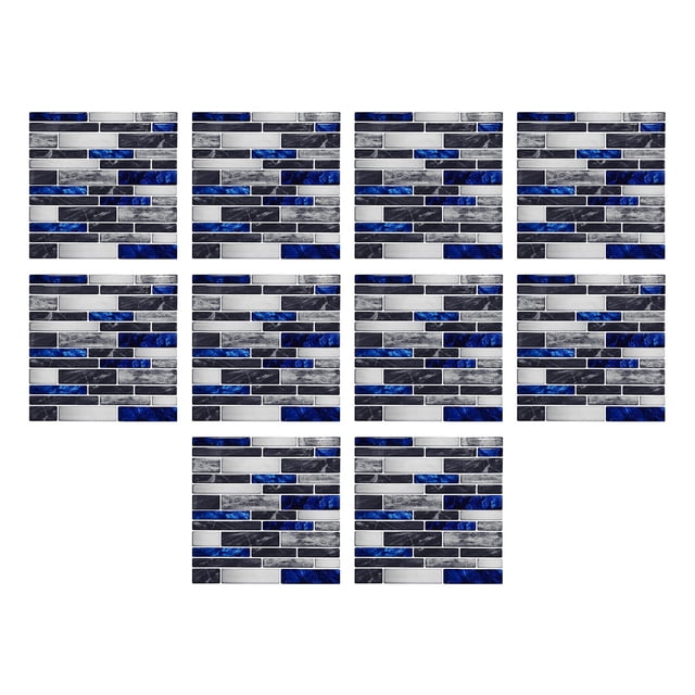 Weloille Tile Stickers Waterproof for Bathroom Kitchen Square Mosaic Tiles Decor Wall Art Sticker Living Room Home Decorative