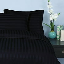 Elegant Comfort 6 Piece Bed Sheets Polyester Full Black 1500 Thread Count