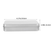 4Pcs Small Tin Box Metal Tins Container Rectangular Tins Box Portable Box Containers