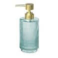thumbnail image 1 of hometrends Rib Glass Soap Dispenser, Lotion Dispenser, Lotion Pump, soap pump Gold for kitchen, bathroom or hotel, 1 of 3