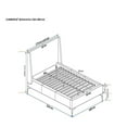 thumbnail image 4 of Queen Size Contemporary Upholstered Platform Bed, Mustard, 4 of 8