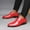 I-Red, variant on Kcodviy Style Men's Breathable Comfortable Mens athletic Shoes Leather Business Lace Up Work Leather Sneaker Shoes for Men Leisure Solid Color Leather Men's Soft Leather Slip on Shoes