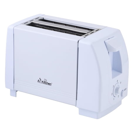 J&V TEXTILES Cool Touch Toaster with 6 Temperature Settings & Extra Wide 1.25" Slots for Bagels, Waffles, Specialty Breads, Puff Pastry, Snacks, ETL Certified, 2 Slices White