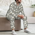 thumbnail image 7 of Sikiie Herd of ducks Print Mens Pajama Set, Soft Warm Long Sleeve Sleepwear, Cozy Button-Down Pjs for Men-Large, 7 of 7