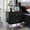 Modern-Black, variant on HLR 20" Modern Fluted White Nightstand Set of 2, Wood Bedside Table with 2 Drawers & Gold Metal Handles