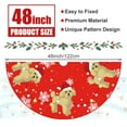 thumbnail image 3 of Christmas Tree Skirt Red Tree Skirts Poodle Xmas Tree Skirt Tree Mat 48 Inch Dog Winter Christmas Decorations for Home, 3 of 6