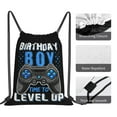 thumbnail image 4 of It's My Birthday Time to Play Video Game Drawstring Backpack Sackpack String Bag Cinch Waterproof Bags for Gym Sports Yoga Travel Beach Swimming shopping, 4 of 7