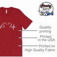 thumbnail image 4 of Mickey and Minnie Heartbeat T-Shirt, Vacation Shirt Casual Short Sleeve (Red-2X Large), 4 of 7