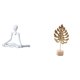thumbnail image 1 of Estatua creativa abstracta de pensador de hojas, figura decorativa, escultura de metal única, adorno nórdico para la entrada, dormitorio, mesa, regalo, 1 of 8