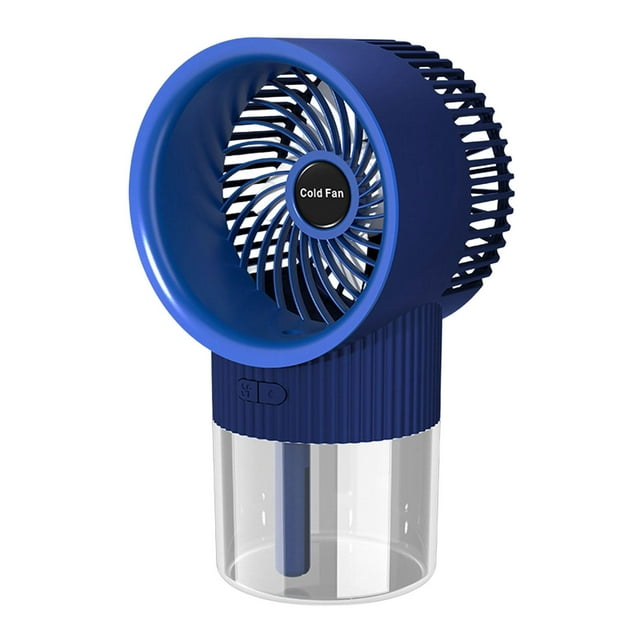 Luz nocturna USB BLESIY Ventilador Humidificador Aire acondicionado portátil de turbina recargable Azul