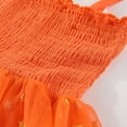thumbnail image 6 of WIBACKER Toddler Baby Girl 3D Pumpkin Halloween Princess Dress Girls Spaghetti Strap Tiered Tulle Tutu Dresses Summer Mini Smocked Sundress 1-6Y, 6 of 10