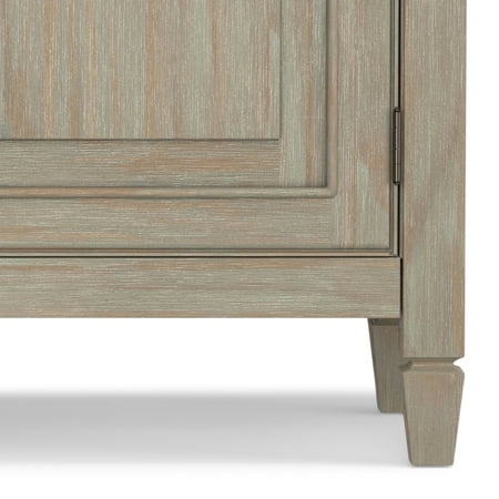 Simpli Home - Connaught Transitional Solid Wood Entryway Storage Cabinet - Distressed Gray