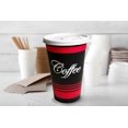 thumbnail image 4 of EcoQuality 12 oz Classic Durable Disposable Paper Cups & Flat Lids For Hot/Cold Drink, Paper Coffee Cups, Tea, Cocoa, Travel - Medium Cups (12 Ounce) (100), 4 of 4