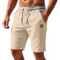 thumbnail image 2 of Uwinwear Men's Athletic Shorts Casual Classic Fit Drawstring Short Pants Summer Beach Casual Shorts with Elastic Waist and Pockets,Khaki,XXL, 2 of 6