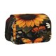 thumbnail image 1 of Disketp Sunflower Floral Butterfly Estuche de Lápices de Doble Capa con Tapa Abatible y Cremallera, Organizador Escolar para Adolescentes y Adultos, 1 of 7