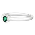 thumbnail image 3 of 925 Sterling Silver Simulated Emerald Birthstone CZ Ring For Little Girls Size 4, 3 of 4