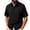 Black, variant on Mens Shirts, Mens Hidden Button Down Short Sleeve Shirts Spliced Drop Shoulder Casual Untucked Shirt Summer Beach Vacation Tops White S