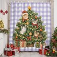 thumbnail image 6 of 60x72 Inch Shower Curtains for Bathroom, Christmas Trees Fabric Bath Curtain Decor, Winter Xmas Balls Cute Cat Purple Plaid Waterproof Restroom Curtains Shower Set Accessories with 12 Hooks 60 Inch, 6 of 8
