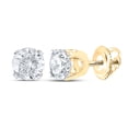 thumbnail image 2 of 14kt Yellow Gold Unisex Round Diamond Solitaire Stud Earrings 1-3/8 Cttw, 2 of 2