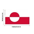 thumbnail image 3 of Gmogad Greenland Flag 3x5 National Outdoor Indoor Celebration Display Cultural Event Parade Hanging Banner Durable Style Multi Use Home School Sporting Festival Identity Pride Representation, 3 of 9