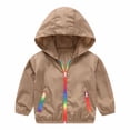 thumbnail image 1 of Posijego Toddler Kids Sun Protection Jacket Spring Summer Long Sleeve Hooded Full Zip Jackets for Outdoor, 1 of 5
