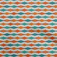 thumbnail image 1 of oneOone Cotton Poplin Orange Fabric Asian Block Quilting Supplies Print Sewing Fabric By The Yard 42 Inch Wide, 1 of 1