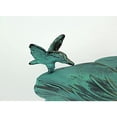 thumbnail image 3 of 25 Inch Rustic Metal Bird Bath Outdoor Garden Verdigris Water Basin Yard Decor, 3 of 4