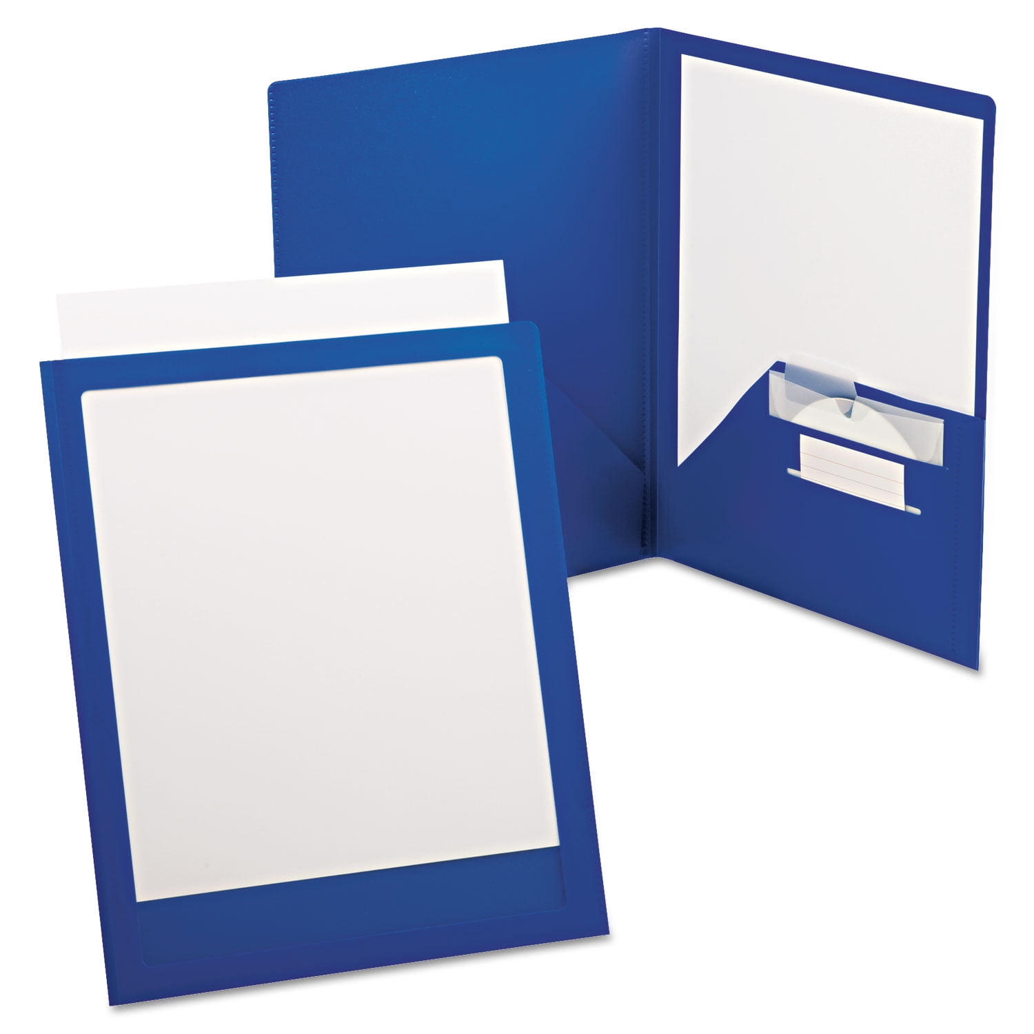 Tops Business Forms Viewfolio Plus Polypropylene Portfolio, 50-sheet Capacity, Blue/clear