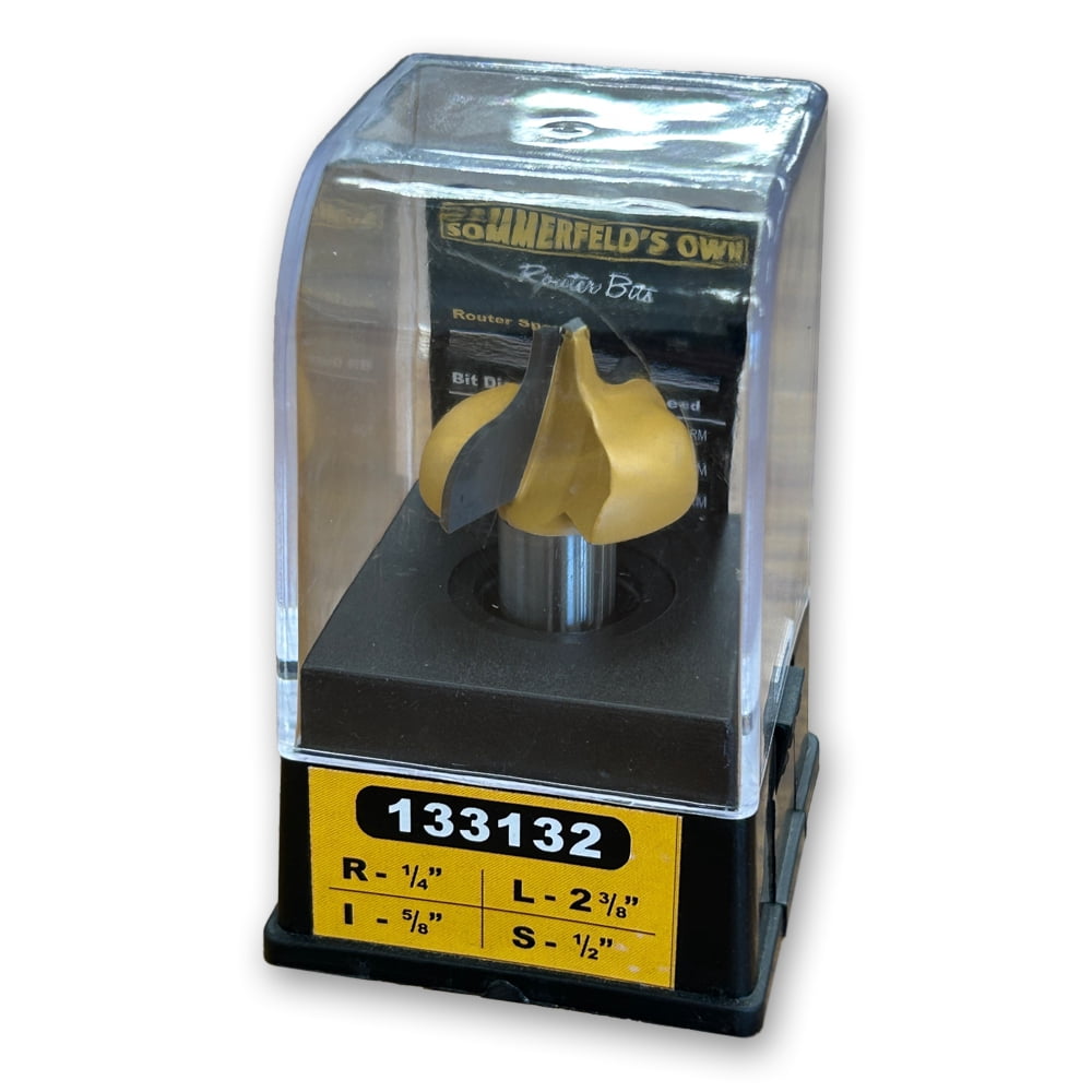 Sommerfeld Plunging Ogee Router Bit Woodworking Tool 1/4CR,1-15/64CD,15/64CL,5/8OL,2-3/8OL,1/2SH