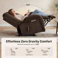 thumbnail image 4 of MCombo Power Recliner Loveseat Sofa with Adjustable Headrest, Heat and Vibration, 64.6" Fabric Electric Reclining Loveseat with USB Charge Ports for Living Room 6855, 4 of 10