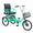 Green Adjustable Seat, variant on Adult Tricycle, 18" 3-Wheel Bike with Front & Rear Baskets, Low Step-Through Cruiser Trike for Seniors, Women & Men, Adjustable Wide Seat