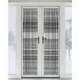 thumbnail image 2 of Grey White Boho Blackout Curtains, French Door Curtains for Door Window, Vintage Ethnic Tribe Abstract Art Privacy Drapery for Patio/Sidelight Doors, 1 Panel with Tieback, 25 x 72 Inches, 2 of 6