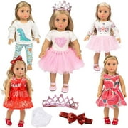 ALX CASS Unicorn 18 Inch Doll Clothes and Accessories Sets American Baby Doll Clothes 18 Inch Toys for Girls Doll Accessories Clothes Sets Girl Doll Clothing Outfits My Life Baby Journey Doll Clothes Set Gifts 18 Inch Doll Clothes set