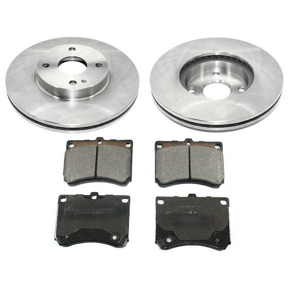Front Brake Pad and Rotor Kit - Compatible with 1994 - 2003 Ford Escort 1995 1996 1997 1998 1999 2000 2001 2002