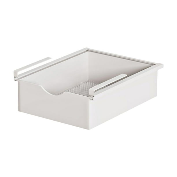 Cesta debajo del estante, organizador debajo del gabinete, organizador de ropa interior estable, colgante Blanco