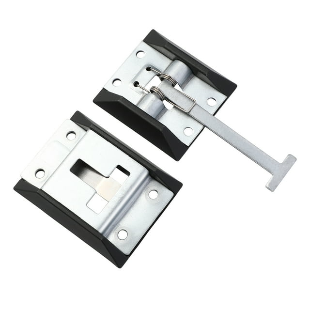 KAKOWELY 1 Paire de Supports de Porte de Remorque RV en Acier Inoxydable Style T pour Porte d'Entrée de Véhicule Récréatif, 5.12"X2.56"X0.79 Pouces