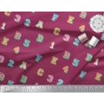thumbnail image 2 of Soimoi Modal Satin Fabric Numbers & Alphabets Text Print Sewing Fabric Yard 42 Inch Wide, 2 of 3