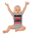 thumbnail image 3 of Maximum Laziness Achieved Funny Lazy Romper Boys or Girls Infant Baby Brisco Brands 12M, 3 of 7